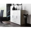 Cama elutoa kummut UNI sonoma tamm/valge läikiv