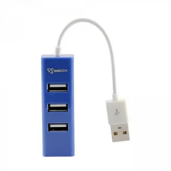 Sbox H-204 USB 4 pordiga USB-jaotur sinine (Blueberry Blue)