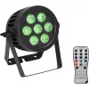 LED PAR valgusti EUROLITE 7x9W IP-reitinguga — 7 x 9 W LED-id, IP-reitinguga korpus