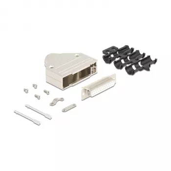 DeLOCK 67135 juhtmepistik D-Sub 25-kontaktiline hõbedane emane