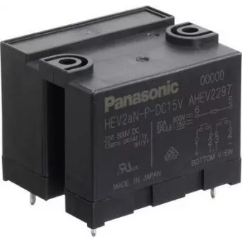 Panasonic PCB relee 24 V/DC 20 A 2 normaalselt avatud kontaktiga HEV2AN-P-DC24V 1 tk (HEV2AN-P-DC24V)