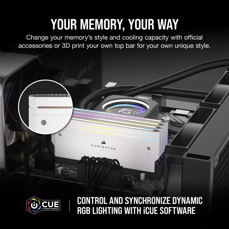 Corsair CMP64GX5M2B6000C30W mälumoodul valge