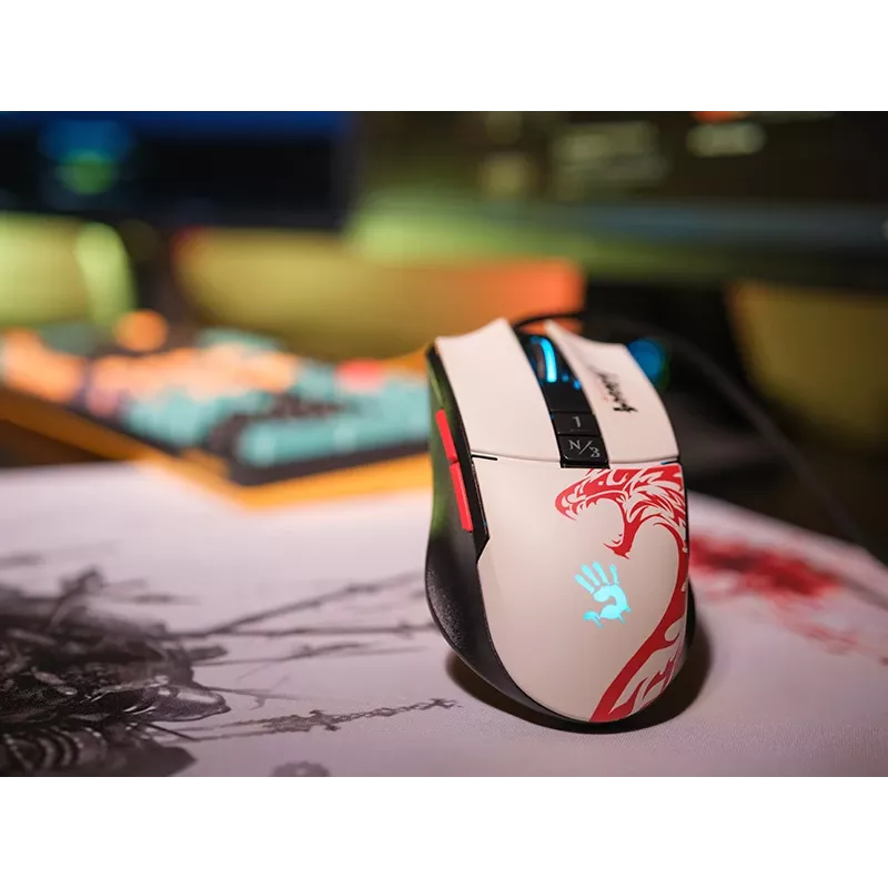 Juhtmega mängurihiir A4Tech Bloody L65 MAX RGB 16000 DPI ergonoomiline paremakäeline