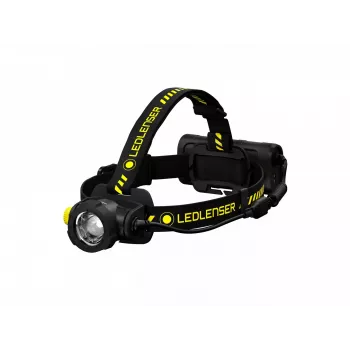 Pealambiga taskulamp Led Lenser H15R Work Must Kollane