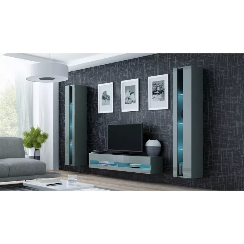 Cama TV-alus VIGO uus 30/140/40 hall/hall läikiv