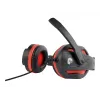 Juhtmega mänguri peakomplekt GEMBIRD GHS-03 — 20–20000 Hz, 2 m kaabel, 250 g, must/punane
