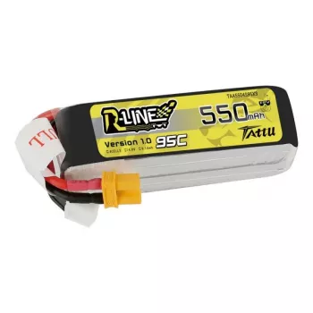 Aku Tattu R-Line 550mAh 14.8V 95C 4S1P — LiPo pakett RC-mudelitele