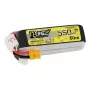 Aku Tattu R-Line 550mAh 14.8V 95C 4S1P — LiPo pakett RC-mudelitele