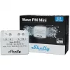 Nutikas lüliti Shelly Qubino Wave PM Mini hall, juhtmevaba, 110–240 V, 16 A, 24–30 V alalisvool, 868,4 MHz