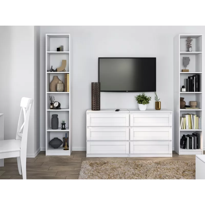 top e shop W40 PAFOS BIA vitriinkapp — valge puitlaastplaat, 290×400×2000 mm