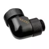 Alphacool Eiszapfen 13 mm HardTube keermega keeratav G1/4 - nurga all surveliitmik vedelikjahutussüsteemile - sügavmust