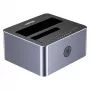Dokkimisjaam Unitek 51642 2,5-tollistele/3,5-tollistele SATA-seadmetele, USB-C 10 Gbit/s, 2 pesa, alumiiniumist