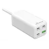 MediaRange MRMA124 mobiilseadmete laadija 100 W vahelduvvool, 3x USB-C, 100–240 V sisend, 1,5 m kaabel, valge