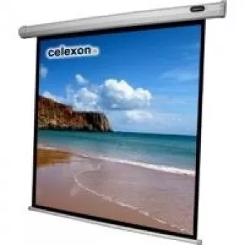 CELEXON Screen Motor Economy 240x240 cm koos juhtpuldi ja IR-puldiga must ääris ja tagakülg võimendus 1.2 (1090068)