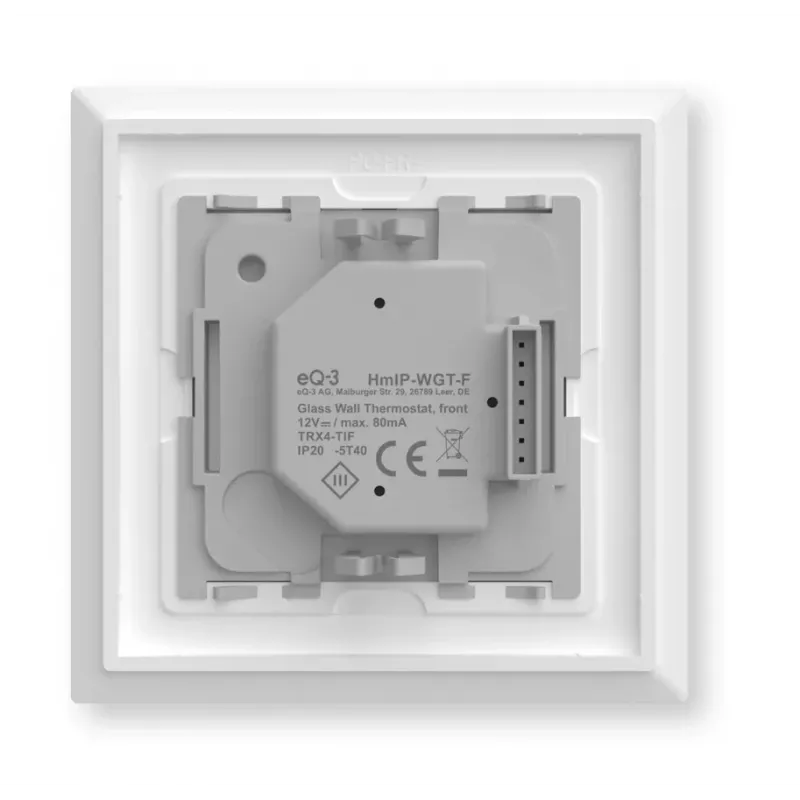 Klaasist seinatermostaat Homematic IP mudel 161458A0 — digitaalne, valge, 230 V, IP20