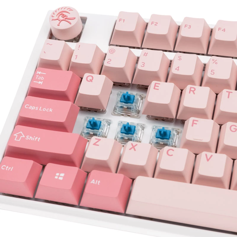 Ducky One 3 TKL klaviatuur mängimiseks USB QWERTY inglise keeles roosa