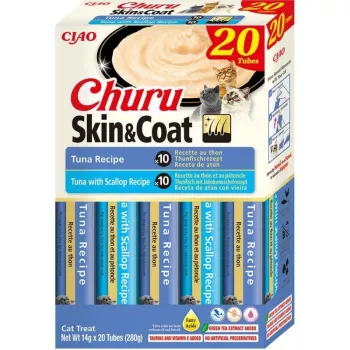 Märg kassimaius Inaba Foods Churu Skin & Coat Tuna 20 x 14g (280g) kotike