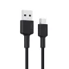 USB-A–USB-C kaabel AUKEY CB-CD30 0,9 m – must, punutud, USB PD 3.0, 0,48 Gbit/s