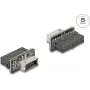 DeLOCK 67238 kaabli soovahetaja 20-kontaktiline USB USB Type-E Must roostevaba teras