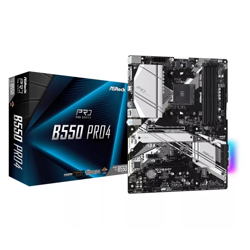 Emaplaat ASRock B550 PRO4 AMD B550 Socket AM4 ATX