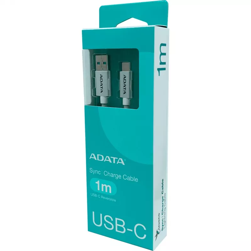 ADATA USB-C - USB 3.0, 1m USB-kaabel USB 3.2 Gen 1 (3.1 Gen 1) USB C USB A valge