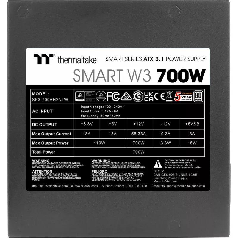 Toiteplokk Thermaltake Smart W3 700 W