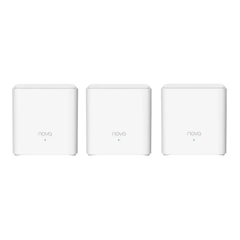 Võrk-Wi-Fi süsteem TENDA EX3-3, 3-pakend, kahesageduslik 2,4/5 GHz, Wi-Fi 6, kuni 1201+300 Mbit/s, 2 sisemist antenni, WPA3