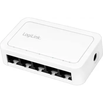 LogiLink võrgulüliti 5 x RJ45 porti Gigabit plastikkorpus valge