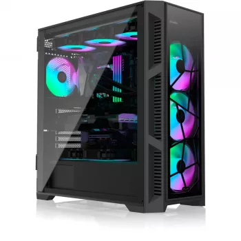 PONOS Ultra, Midi Tower, PC, Must, ATX, EATX, micro ATX, Mini-ITX, SPCC, Korpus