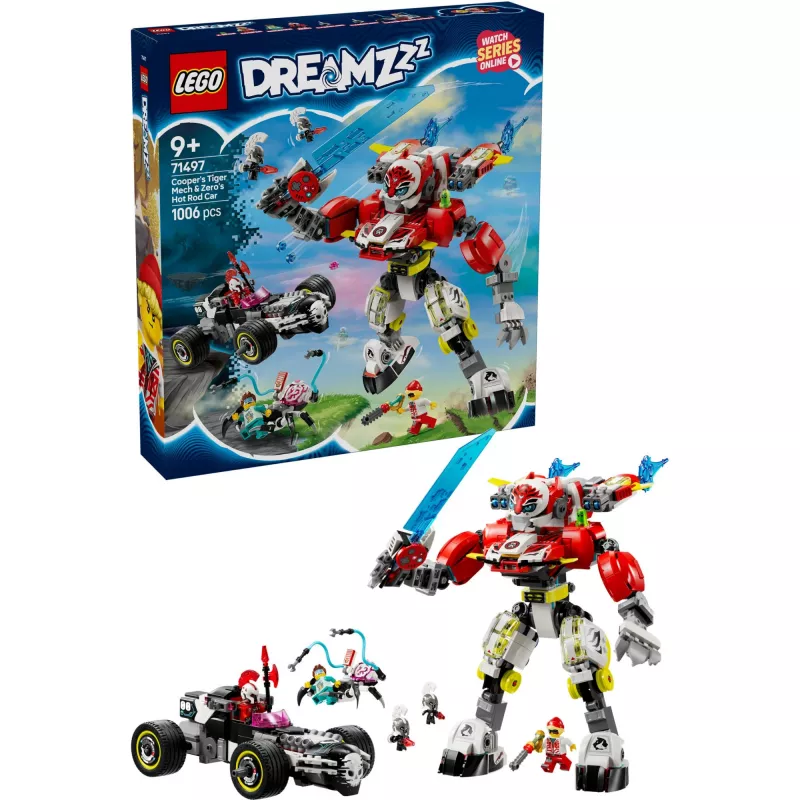 LEGO DREAMZZZ 71497 Cooperi tiigrimehhaanika ja Zero kuumakera