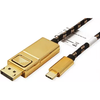 ROLINE 11.04.5848 USB-graafikaadapter 4096 x 2560 pikslit Must - Kuldne (11.04.5848)