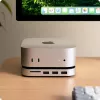 Satechi sülearvuti dokk/pordireplikaator ST-GNMMES — juhtmega USB 3.2 Gen 2 USB-C jaotur, USB-A ja SD, hõbedane