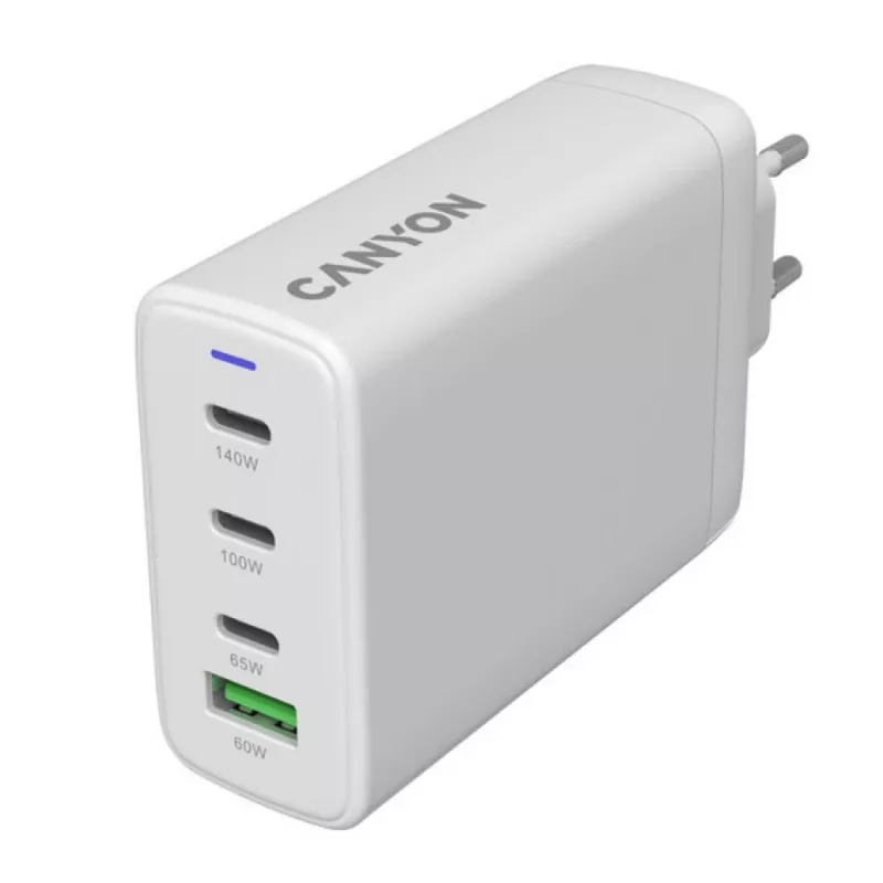 Laadija CANYON CU140ACC 150W 3xUSB-C Power Delivery 1xUSB-A Quick Charge