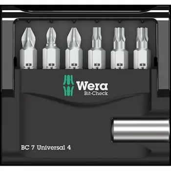Wera Bit-komplekt 7-osaline Bit-Check 7 Universal 4 05135810001 Phillips Phillips, Phillips Pozidriv, sisemine Torx (05135810001)