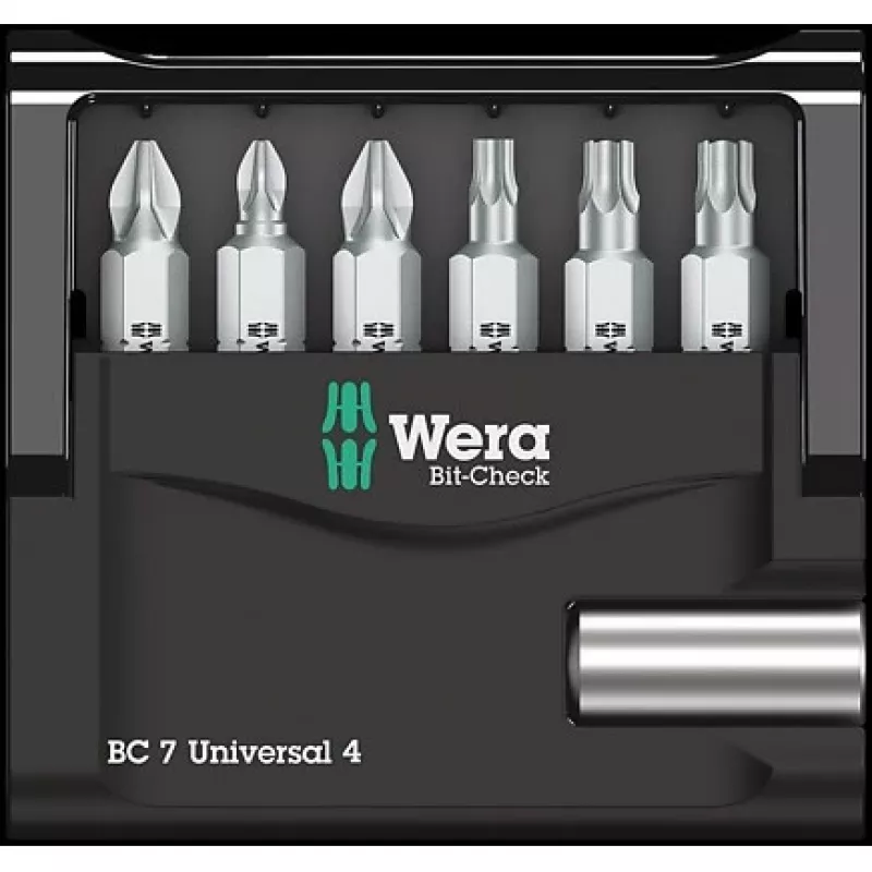 Wera Bit-komplekt 7-osaline Bit-Check 7 Universal 4 05135810001 Phillips Phillips, Phillips Pozidriv, sisemine Torx (05135810001)