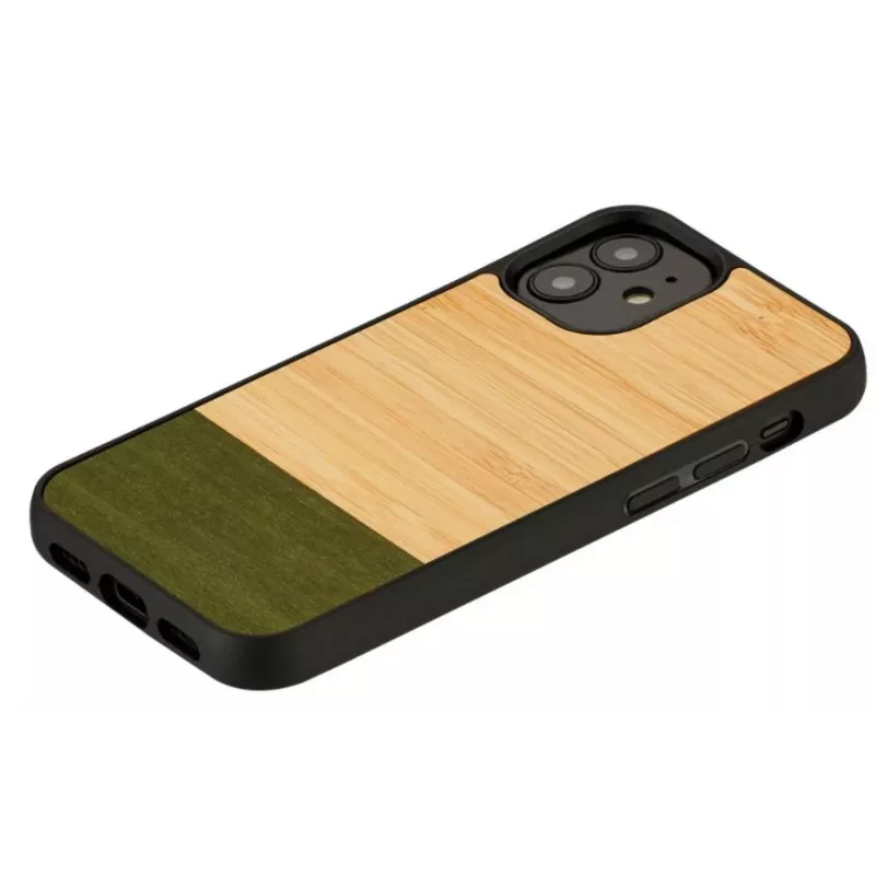 man and wood telefoniümbris iPhone 12 mini jaoks — bambusmets must
