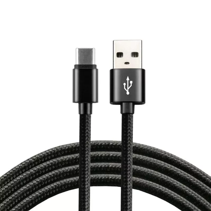 everActive USB-C kaabel 1 m - must, punutud, kiirlaadimine, 3A - CBB-1CB