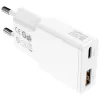 Siselaadne mobiilseadme laadija 4smarts 541509 — 100–240 V, USB-A + USB-C, 1,5 m kaabel, kiirlaadimine, valge