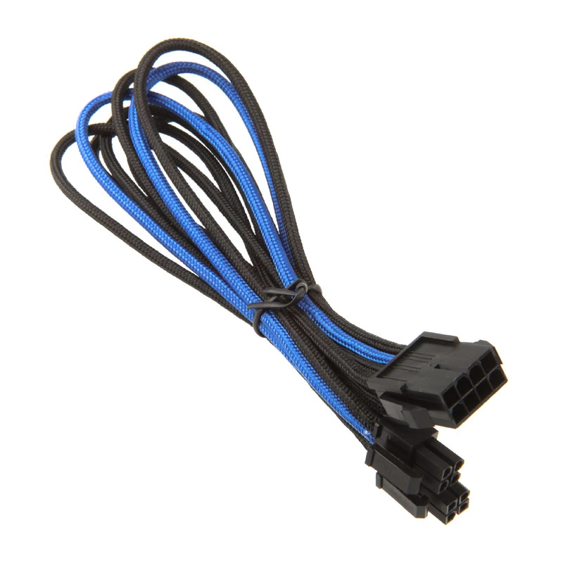 Silverstone EPS 8-Pin to EPS/ATX 4+4-Pin kaabel, 300 mm - must/ (SST-PP07-EPS8BA)