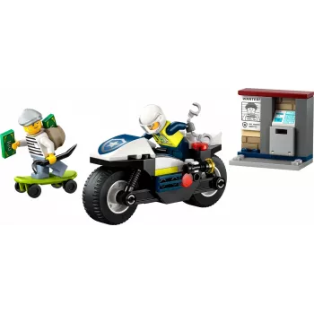 LEGO City politseimootorratta tagaajamise komplekt 60455 — 65 tükki, 2 minifiguuri, vanusele 4+