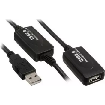 USB-kaabel Kindermann 5771000110 USB 2.0 10 m Must