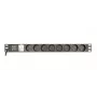 Toitejaotusplokk Gembird EG-PDU-014-FC14, 8 vahelduvvoolupesa, C14 sisend, 3 m kaabel, 1U alumiiniumkorpus, 10 A, 3680 W