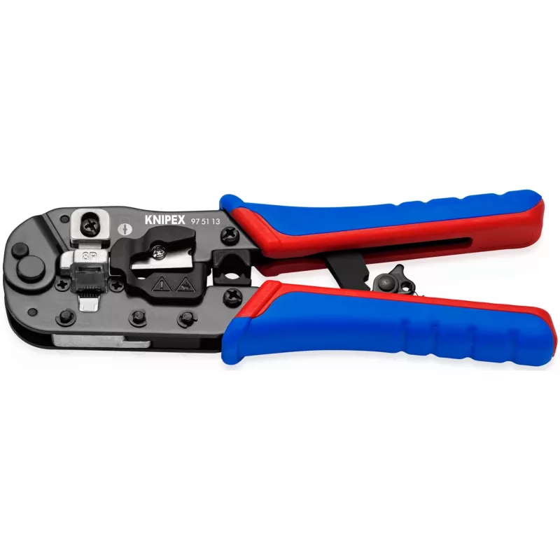 Knipex 97 51 13 kaabli krimpritangid Krimptööriist Must, Sinine, Punane