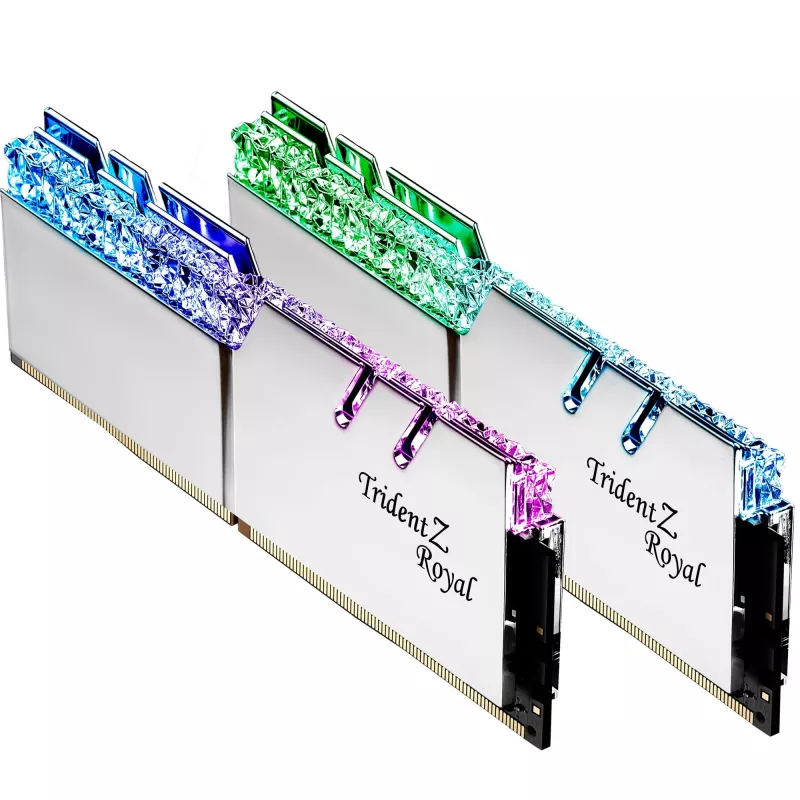 G.Skill Trident Z Royal 32 GB (2x16 GB) DDR4-3600 CL16 mälukomplekt, hõbedane
