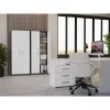 OLIV 2D CLOSED SHELVING UNIT, ANTHRACITE/Valge SET