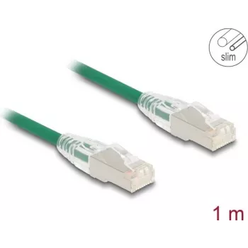 Võrgukaabel DeLOCK RJ45 Cat.6A pistik-pistik U/FTP õhuke 1m Roheline