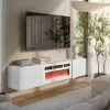 Cama RTV-kapp TULA 183x35x37 valge matt + valge mantelpiece