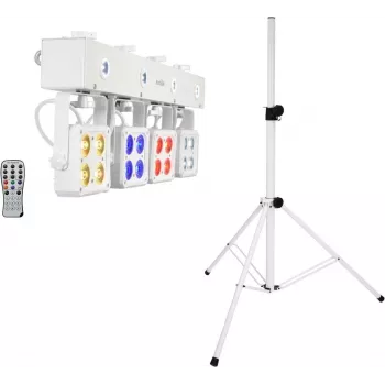 Stage LED light set EUROLITE KLS-180 Valge with BS-2 speaker stands, valge
