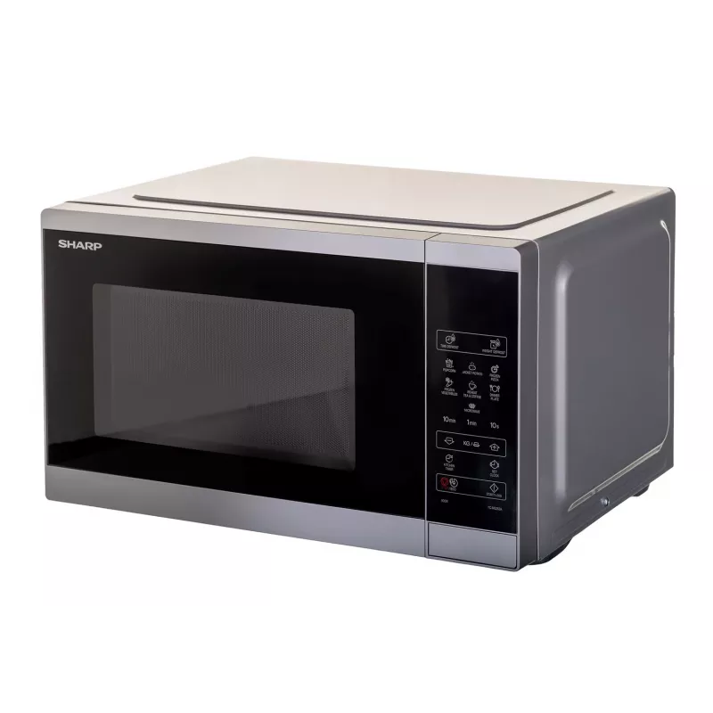Mikrolaineahi Sharp YC-MS252AE-S, lauaplaadile, 900 W, 25 L, 11 võimsustaset, puutjuhtimine, hõbedane