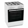 Põrandal seisv gaasipliit Gorenje GG6A10WFFM, valge, 4-põletiga pliit, 72 L gaasiahi, pöörlevad esijuhtnupud